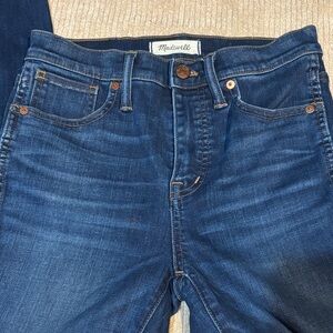 Madewell 10” High Rise Skinny Jeans 26 Tall Dark Wash Stretch Denim
